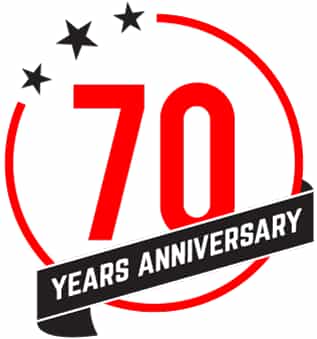 70 year anniversary logo